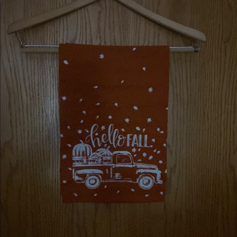 Orange Fall Themed Hand Towel